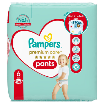 Pampers Premium Care Pieluchomajtki, Rozmiar 6, 31 Sztuk, 15kg+