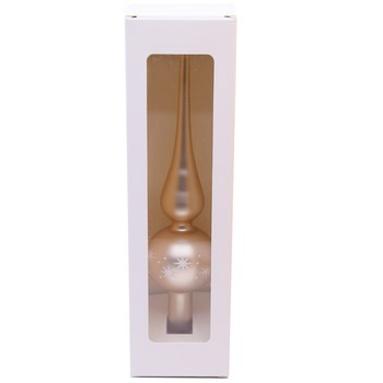 Vitbis Bombka szklana szpic mały dekorowany szampan 250mm 1 szt.