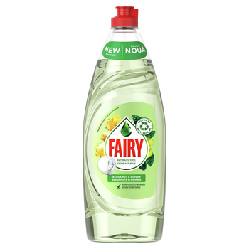 Fairy Naturals Płyn do mycia naczyń z naturalnym w 100% zapachem bergamotki i imbiru 650 ML