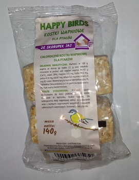 Całoroczne kostki  wapniowe dla ptaków 140g Happy Birds