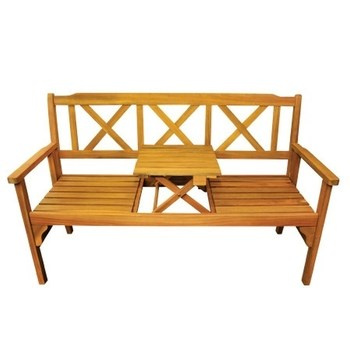 Ławka drewniana z rozkładanym stolikiem Comfort Living