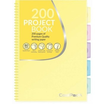 Kołobrulion B5 Coolpack pastel yellow, 200 kartek, kratka