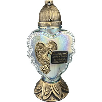 Znicz Serce S2 tęcza anioł sentencja 180g 66h