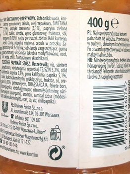 Knorr Sos Śmietanowo-Paprykowy 400 g