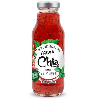 Naturio Napój z nasionami chia o smaku maliny i mięty 295ml