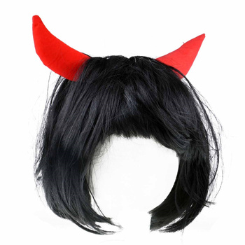 Peruka diablica czarna