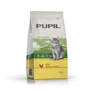 PUPIL Prime Quality karma sucha dla kotów, bogata w kurczaka z wątróbką i warzywami 750g