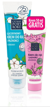 Krem do rąk Cztery Pory Roku Bawełna 130ml + Krem do rąk Cztery Pory wiśnia 50ml  gratis