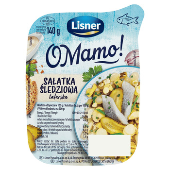 O Mamo!  Sałatka śledziowa tatarska 140 g Lisner
