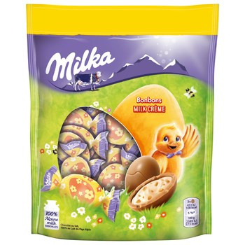 Milka Jajka z czekolady mlecznej z kawałkami orzechów laskowych 86 g