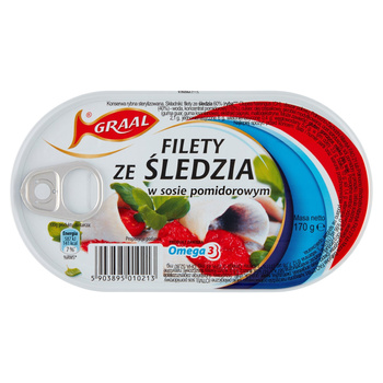 Graal Filety ze śledzia w sosie pomidorowym 170g