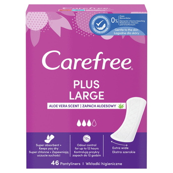 Carefree Plus Large Aloe Wkładki higieniczne zapach aloesowy 46 sztuk