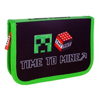 Piórnik pojedynczy dwuklapkowy bez wyposażenia MINECRAFT TIME TO MINE, AC1