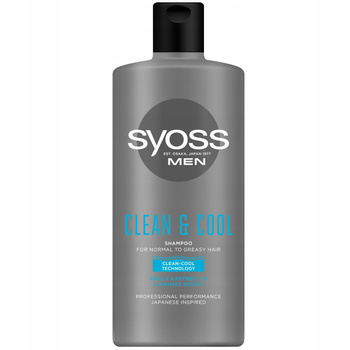 Syoss Men Clean & Cool Szampon do włosów normalnych i przetłuszczających się 440 ml