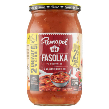 Pamapol Fasolka po bretońsku z wędzoną kiełbasą 700g
