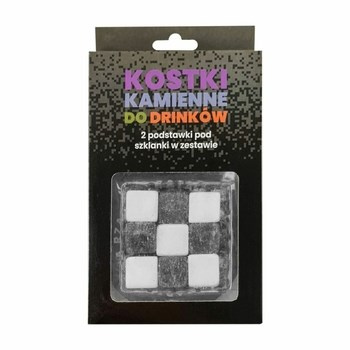 Kamienne kostki chłodzące do drinków 9 szt. + 2 podstawki pod napoje