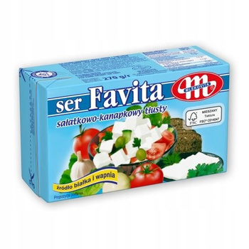 Mlekovita Favita Ser sałatkowo-kanapkowy tłusty 270 g