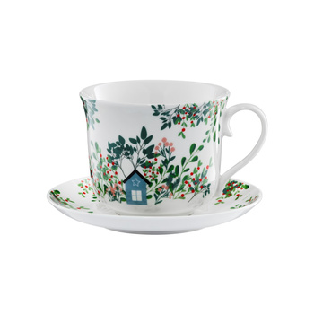 Filiżanka ze spodkiem 450mlgreenery Ambition