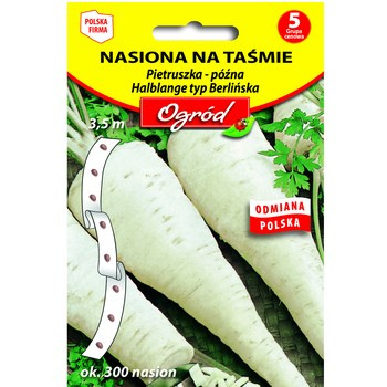 PlantiCo Nasiona na taśmie Pietruszka późna Halblange typ Berlińska 3,5 m ok. 300 nasion