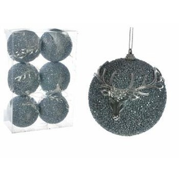 Zawieszka choinkowa 8 cm komplet 6 sztuk