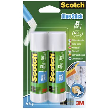 Klej w sztyfcie Scotch®, do papieru, nietoksyczny, 2x 21g