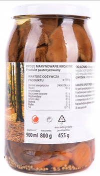 Kasol Leśne skarby Rydze marynowane krojone 800 g