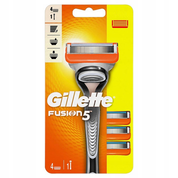 Gillette Fusion5 Maszynka dogolenia dla mężczyzn + 4 ostrza