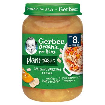 Gerber Organic Plant-Tastic jesienne warzywa z kaszą 190g