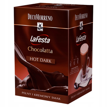 DecoMorreno Hot Dark Napój instant o smaku czekolady gorzkiej 250 g (10 x 25 g)
