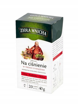 Big-Active Zioła Mnicha Na ciśnienie Herbatka ziołowo-owocowa 40 g (20 x 2 g)
