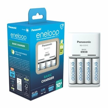 Ładowarka Panasonic Eneloop BQCC51 + 4 szt. akumulatorów AA 2000 mAh