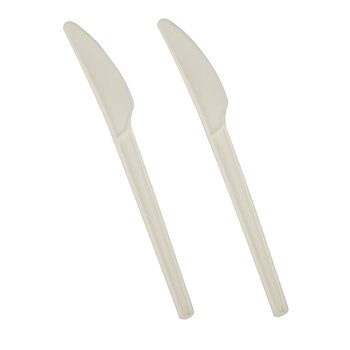 Papstar Noże, C-PLA, "pure", 16,6 cm, naturalna biel, 100 szt.