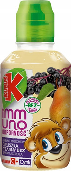 Kubuś Immuno Odporność Sok gruszka banan czarny bez 200 ml