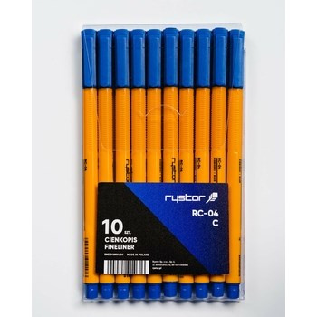 Cienkopis RC-04 niebieski 10szt. etui Rystor