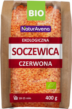 NaturAvena Ekologiczna soczewica czerwona 400 g