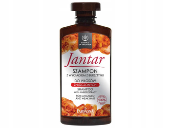 JANTAR Szampon z wyciągiem z bursztynu do włosów zniszczonych 330 ml
