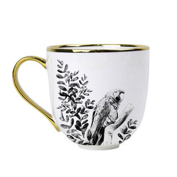 Komplet 2 kubków 350ml ze złotym rantem dek. Paradise Tropical Altom Design