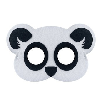Maska filcowa Panda, 19x12 cm