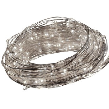 Lampki 100 LED łezki na baterie cool white