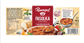 Pamapol Fasolka po bretońsku z wędzoną kiełbasą 500g