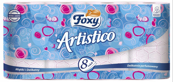 Papier toaletowy Foxy Artistico 8 rolek różowy