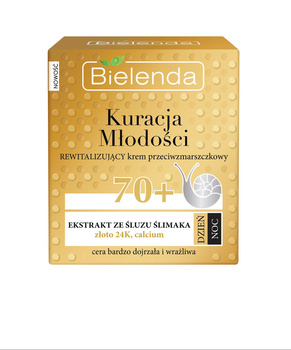 Bielenda Kuracja Młodości 70+ Rewitalizujący krem przeciwzmarszczkowy na dzień noc 50ml