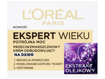 L'Oreal Paris Ekspert Wieku 60+ Przeciwzmarszczkowy krem odbudowujący na dzień 50 ml