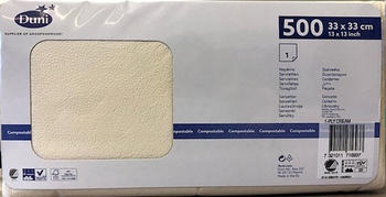 Duni Serwetki 33X33cm 1 warstwowe kremowe 500 szt