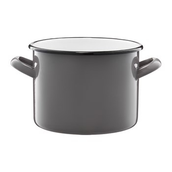 Garnek emaliowany szary 18 cm Emalia Olkusz