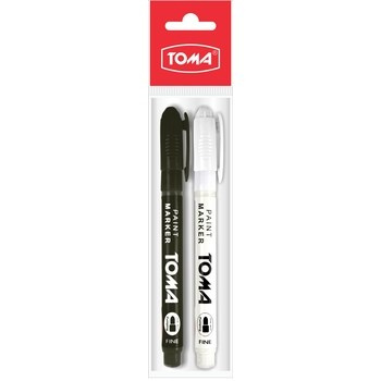 Marker olejowy FINE biały + czarny  (2) Toma