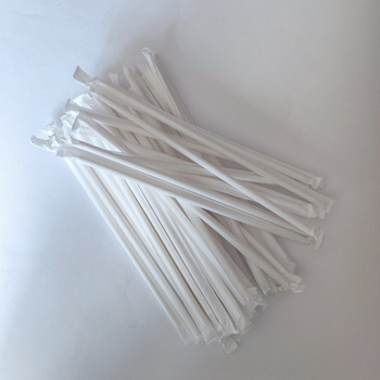 Słomki papierowe 6/200 mm indywidualnie pakowane opakowanie 500 szt Horeca Polska