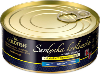 GOLDFISH-sardynka królewska w sosie własnym z dodatkiem oleju roślinnego 240g
