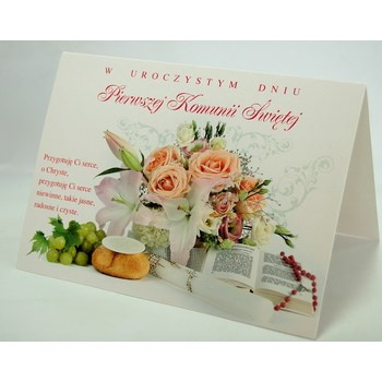 Pamiatka komunijna, karnet  B6B mix wzorów