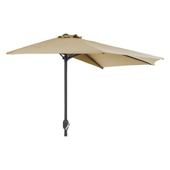 Półokrągły parasol ogrodowy Falkon brązowy Mirpol